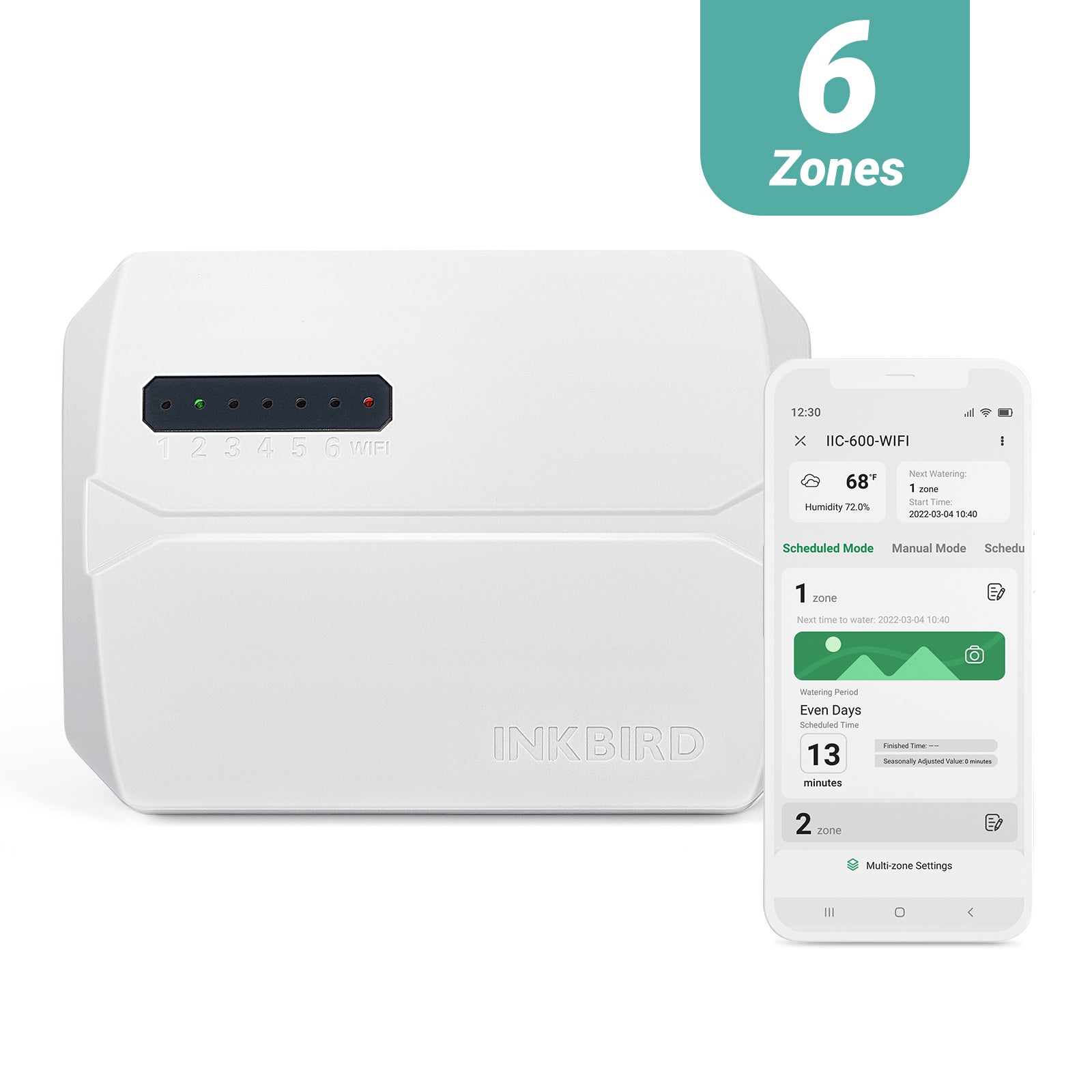 6 - Zone Sprinkler Controller IIC - 600 - WIFI - INKBIRD