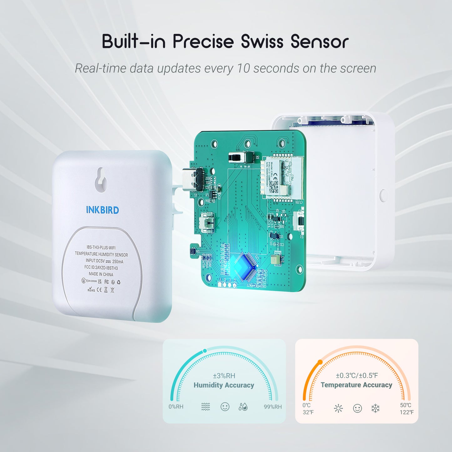 WiFi Hygrometer Thermometer IBS-TH3 WIFI PLUS