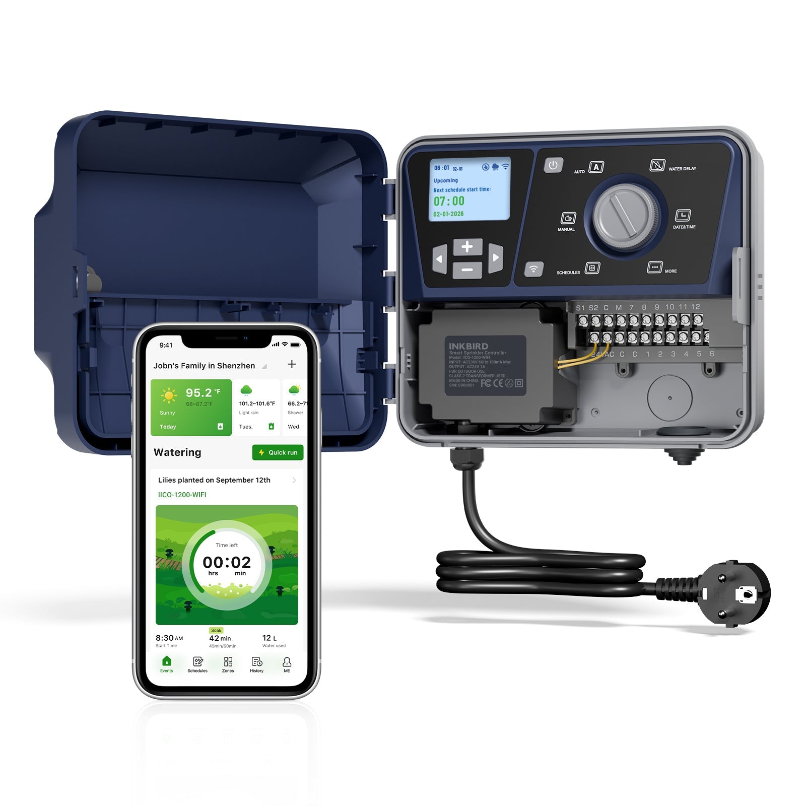 12-Zone Independent Control Sprinkler Controller IICO-1200-WIFI