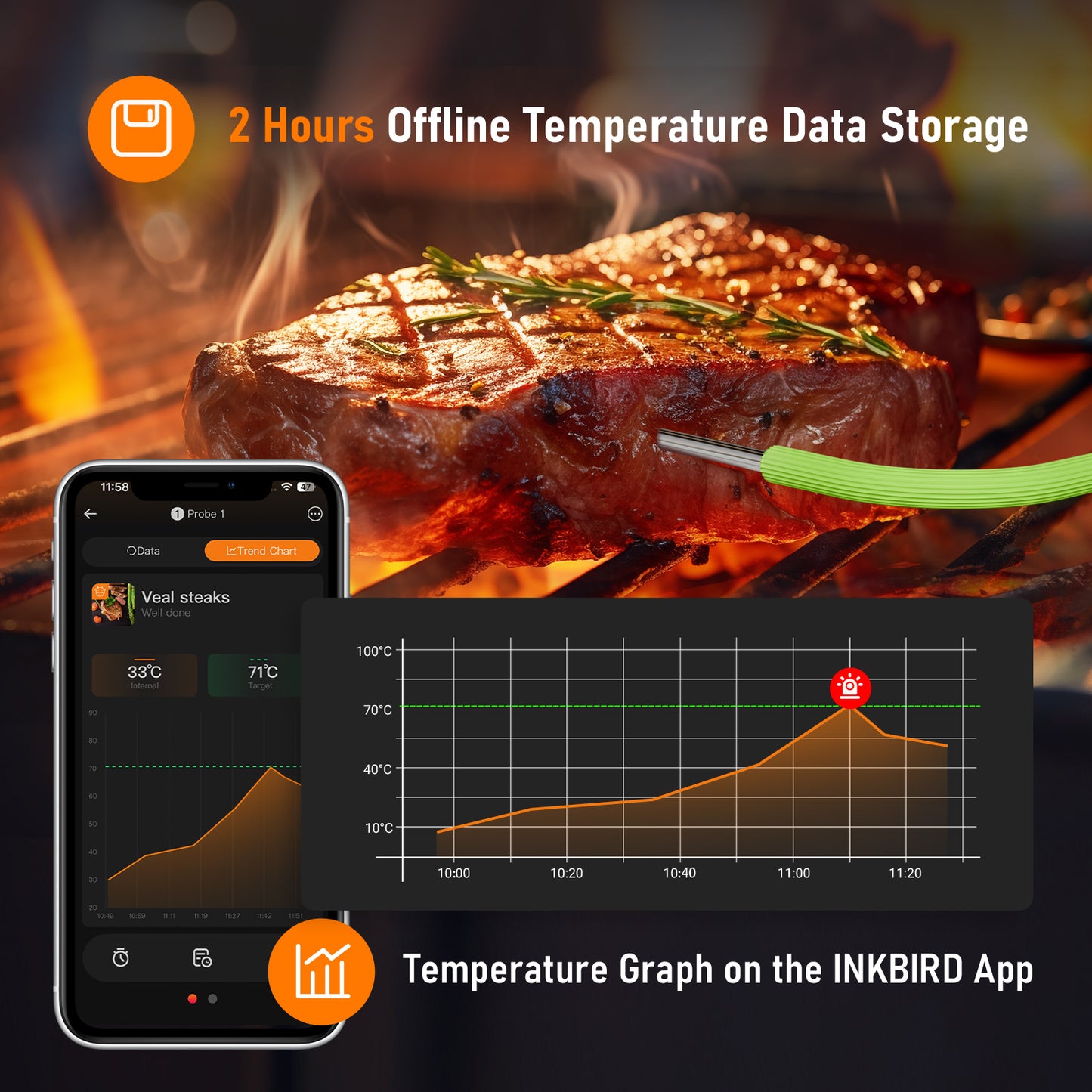 Bluetooth-Grillthermometer IDT-22-B