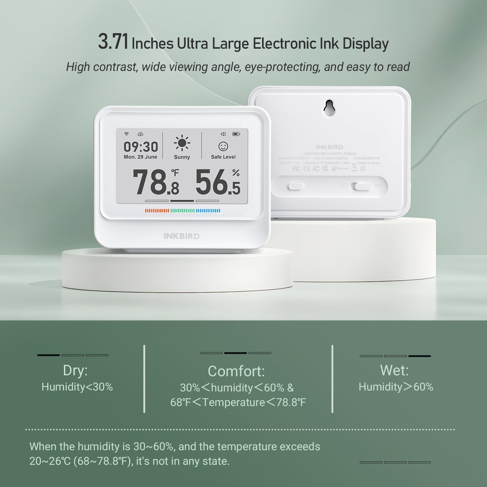 WiFi Hygrometer Thermometer IBS - TH5 - WiFi - INKBIRD