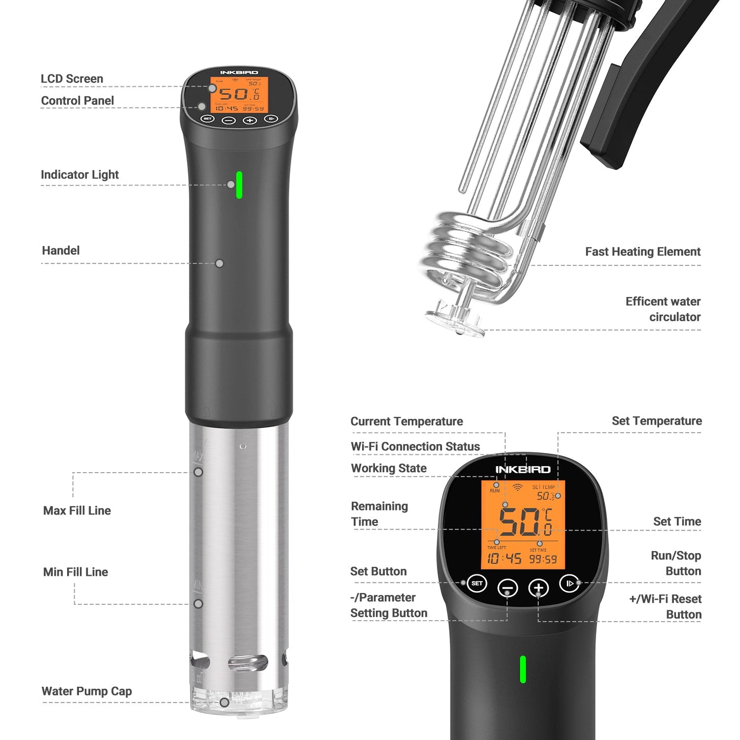 WLAN-Sous-Vide-Garer ISV-200W