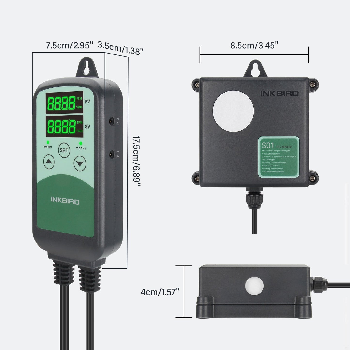 CO₂-Regler ICC-500T mit S01-Sensor