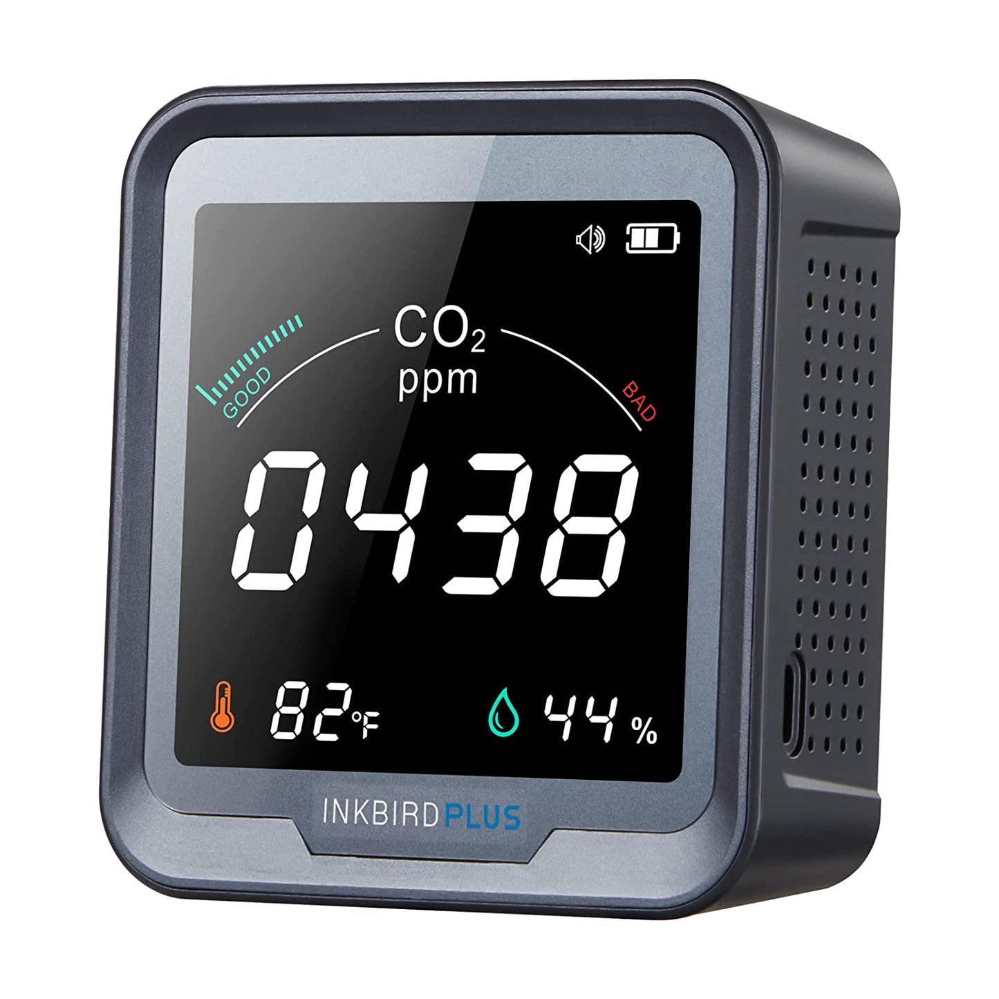 INKBIRDPLUS 3-in-1 PTH-9C CO2-Detektor für den Innenbereich