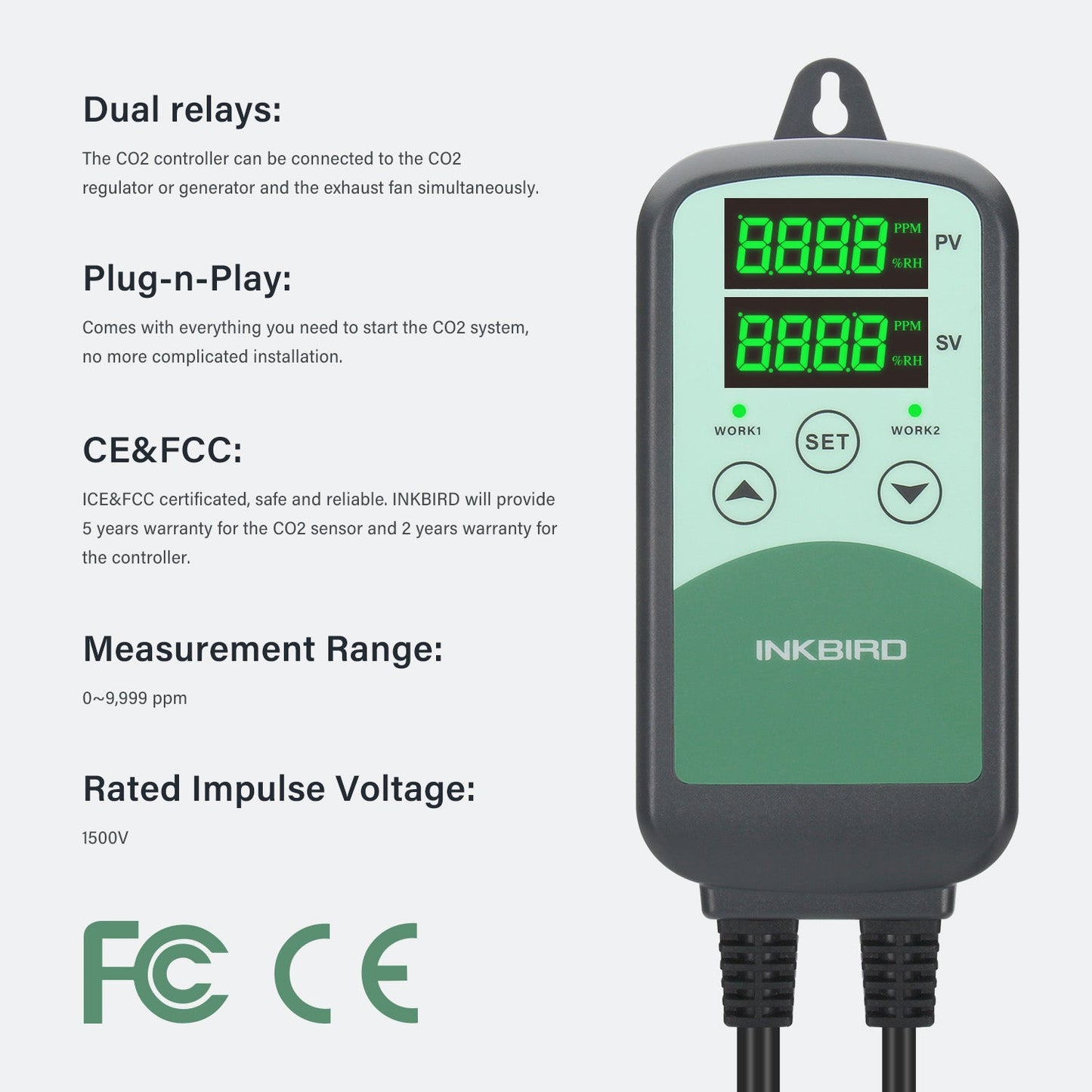 CO₂-Regler ICC-500T mit S01-Sensor