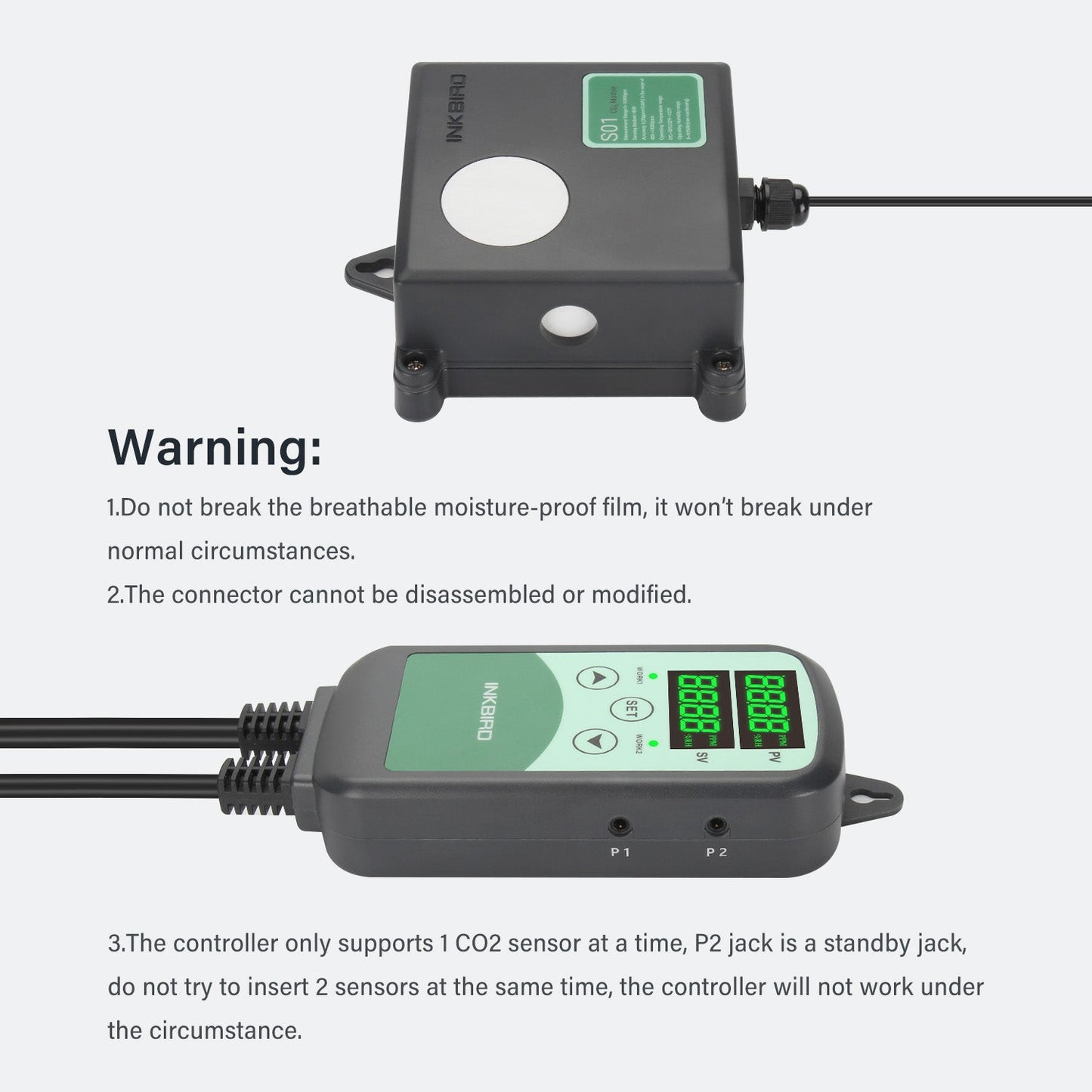 CO₂-Regler ICC-500T mit S01-Sensor