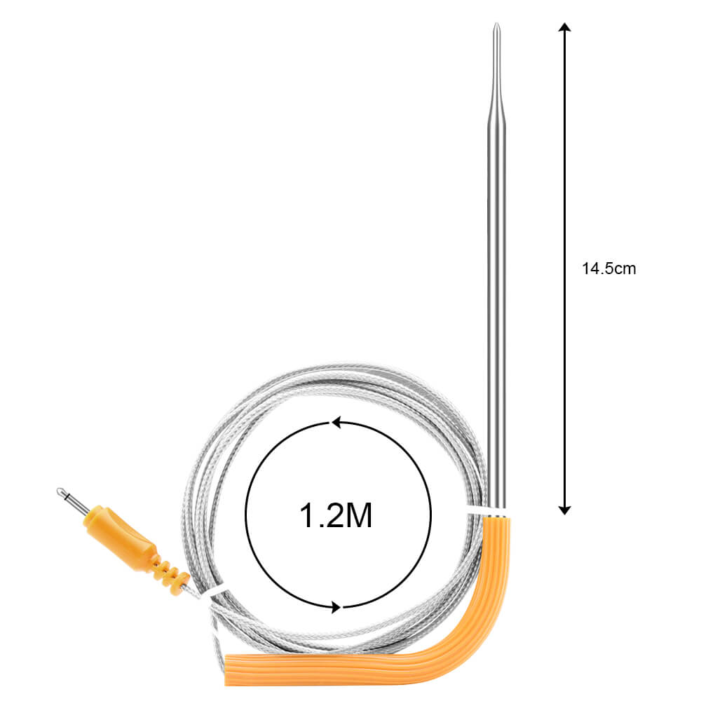 Stainless Oven Probe or Meat Probe Replacement for Wifi thermometer IBBQ-4BW