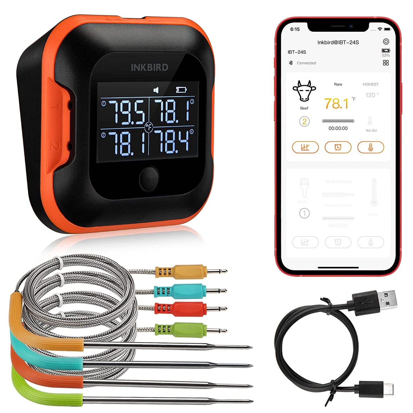 Bluetooth-Grillthermometer IBT-24S