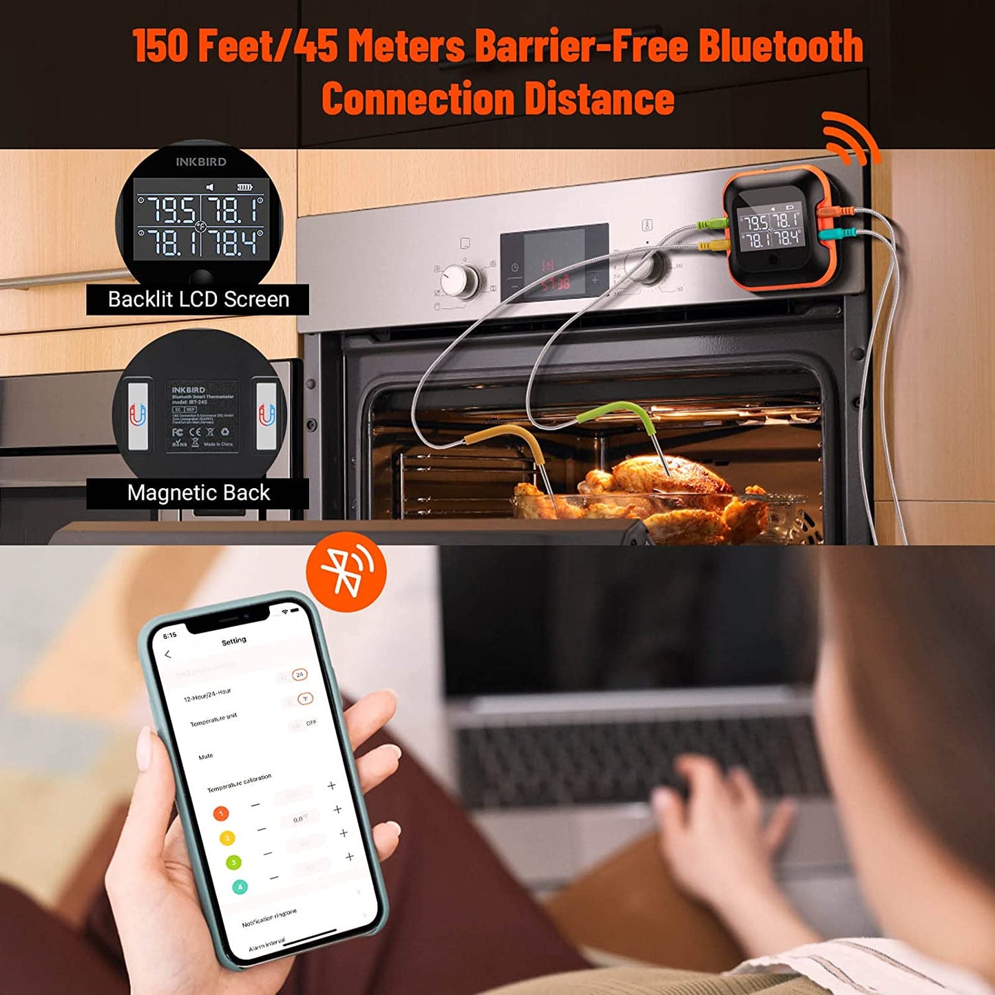 Bluetooth-Grillthermometer IBT-24S