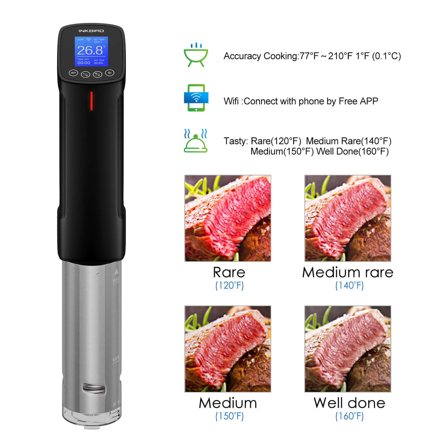 WiFi Sous Vide Garer ISV-100W