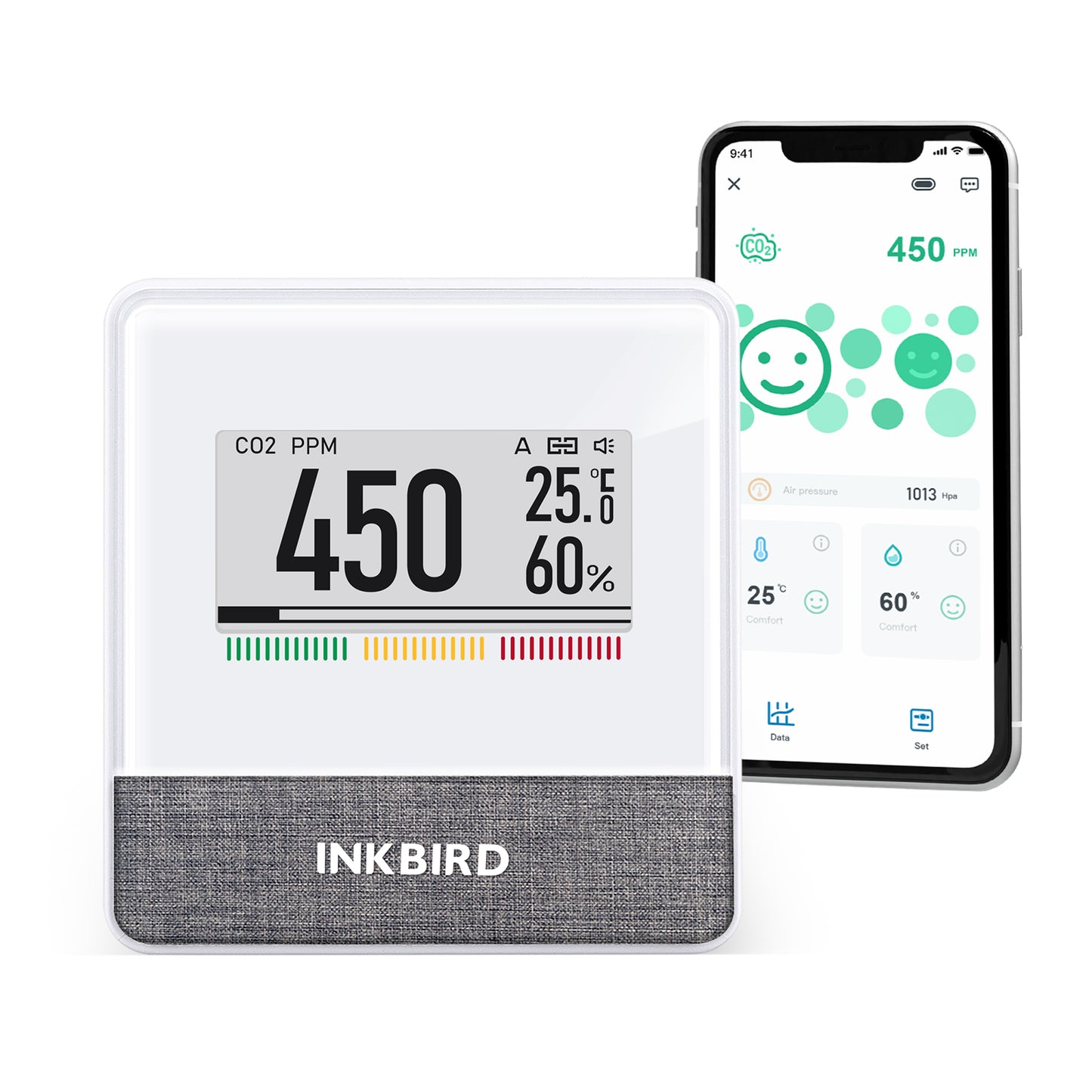 Wireless 4-in-1 Air Quality Monitor IAM-T1
