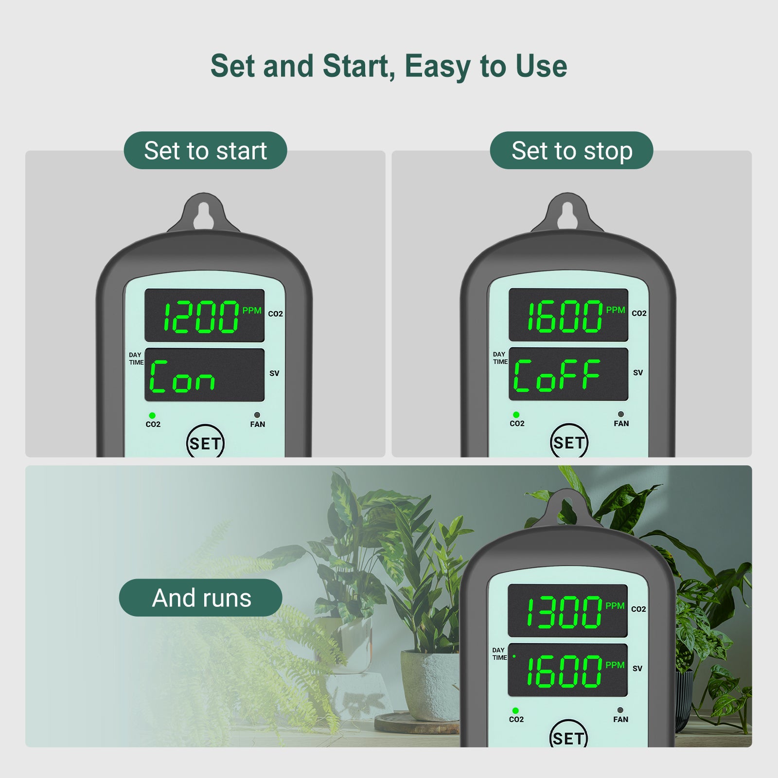 Programmierbarer CO2-Controller-Sensor ICC-510 mit S01