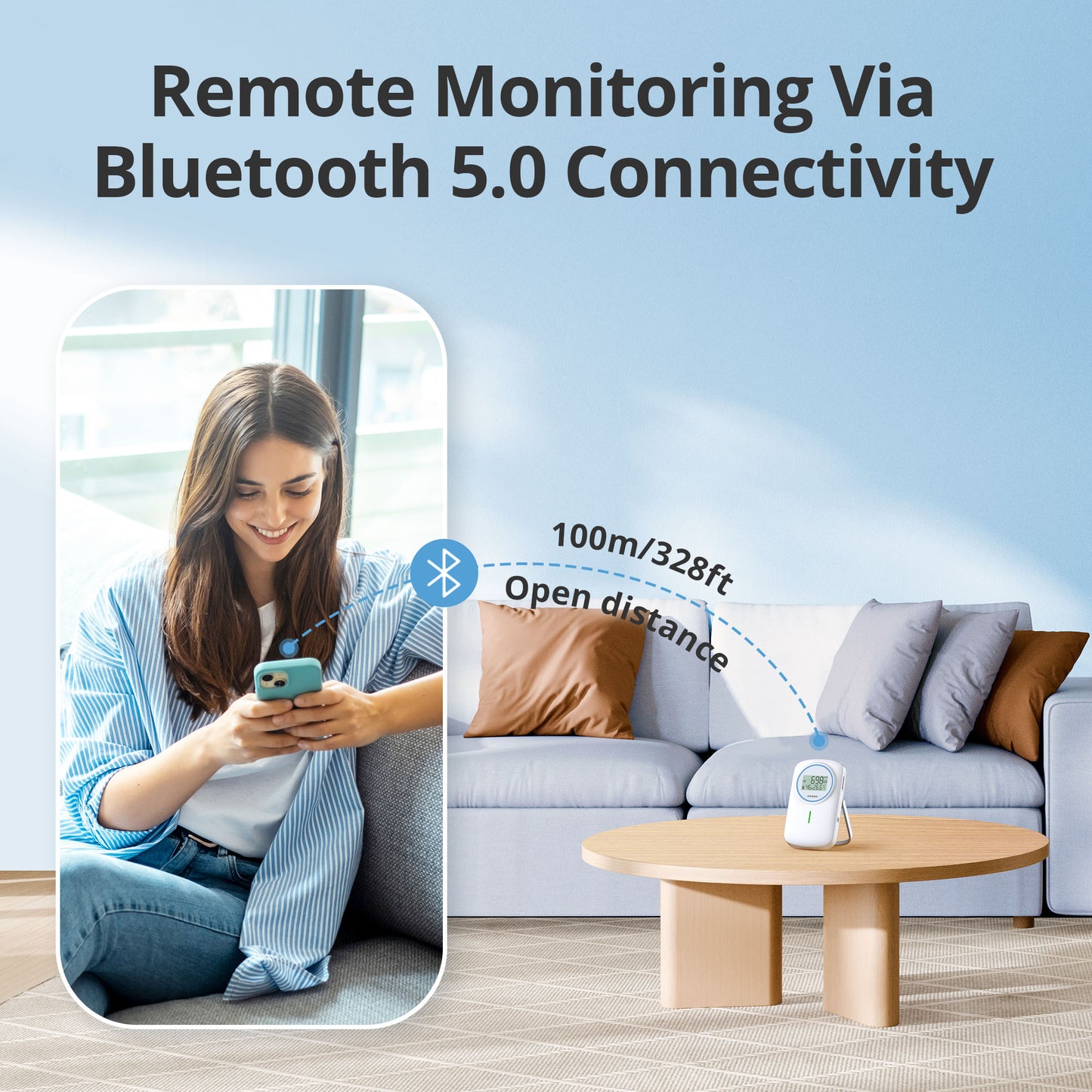 Bluetooth 3-in-1 Indoor Air Quality Monitor IAM-T2