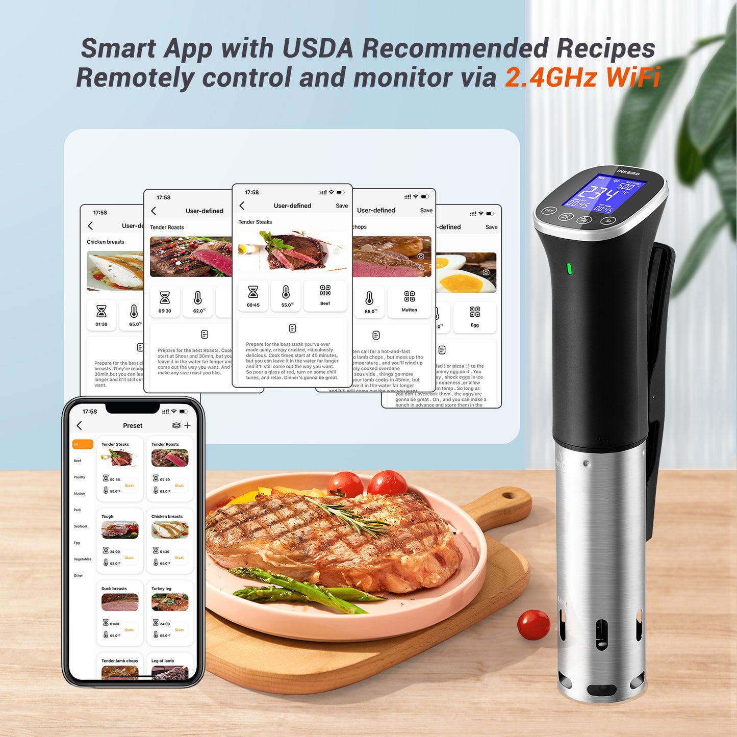 WiFi Sous Vide Cooker ISV-300W