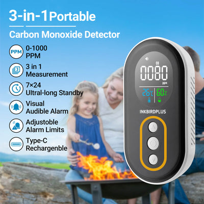 3-in-1 Portable CO Detector PTH-26D