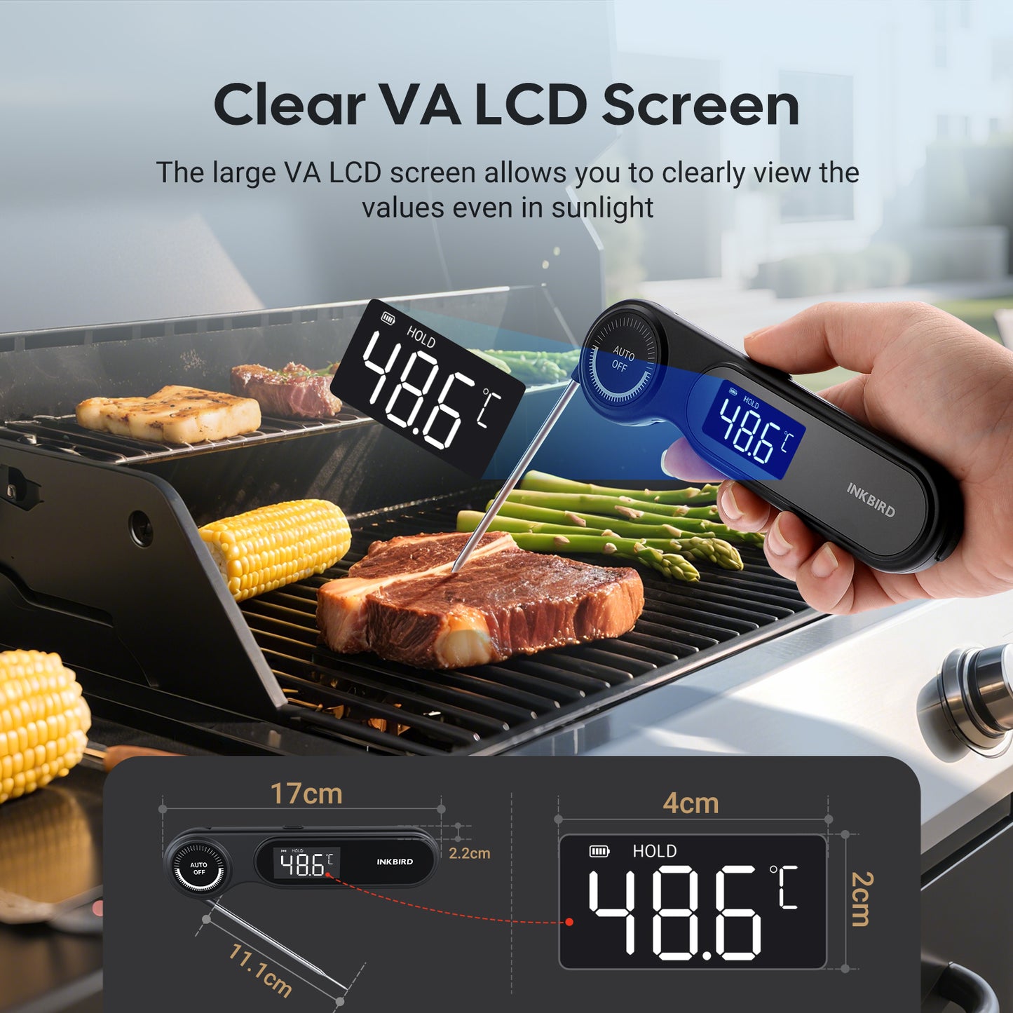 0.5 Seconds Rechargeable Instant Read Meat Thermometer IHT-21K