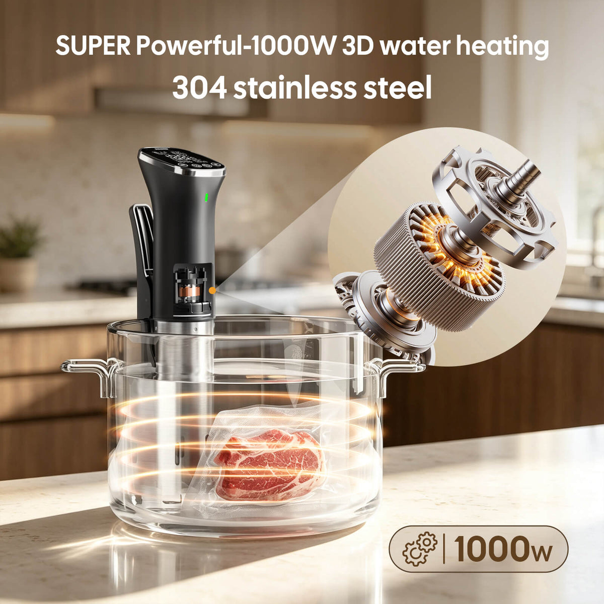 WiFi & Bluetooth Sous Vide Cooker ISV-301-BW