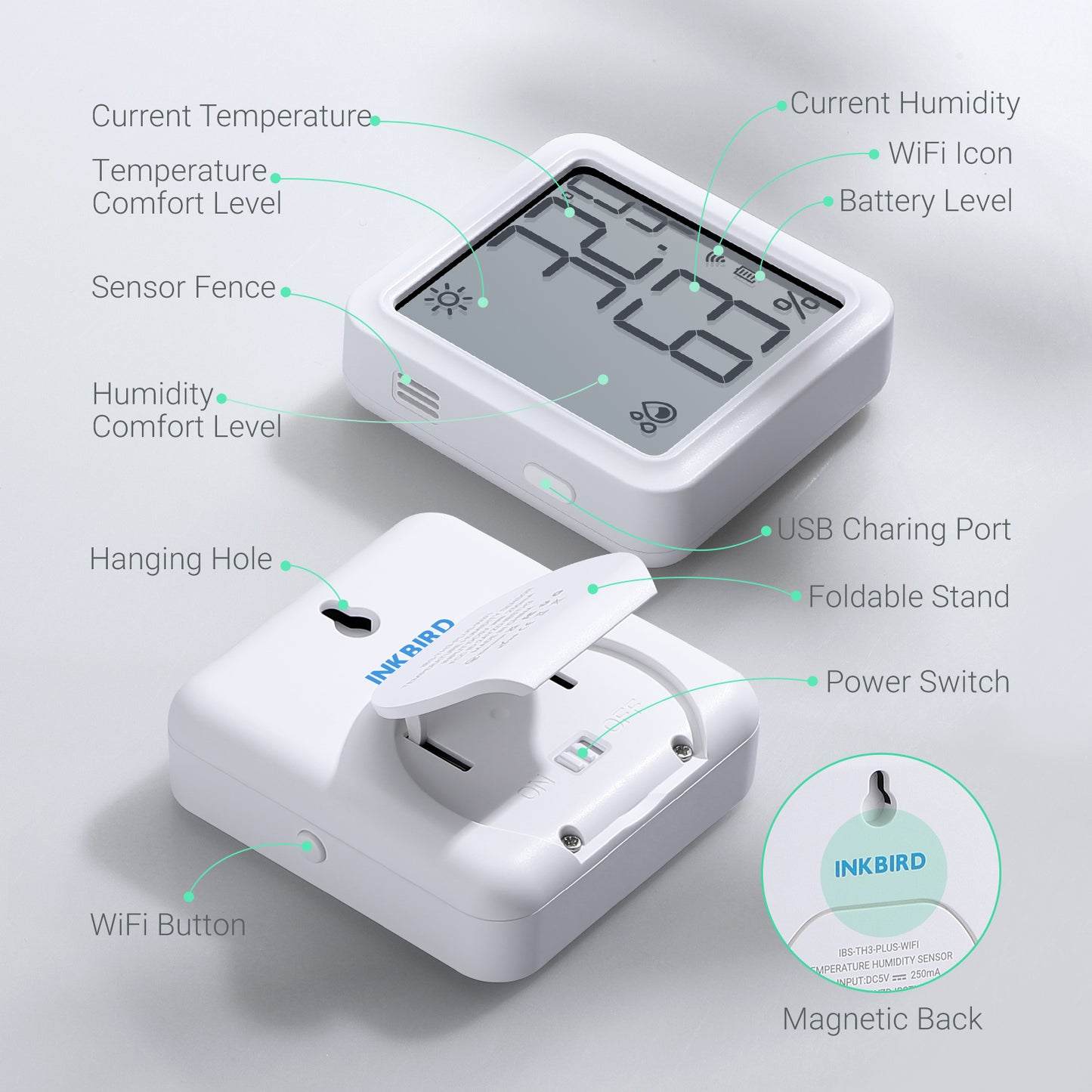 WiFi Hygrometer Thermometer IBS-TH3 WIFI PLUS