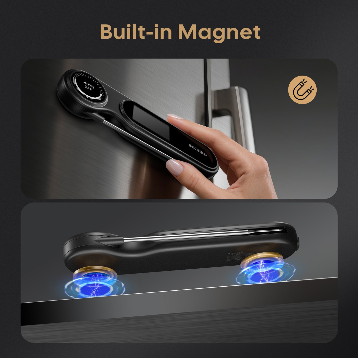 0.5 Seconds Rechargeable Instant Read Meat Thermometer IHT-21K