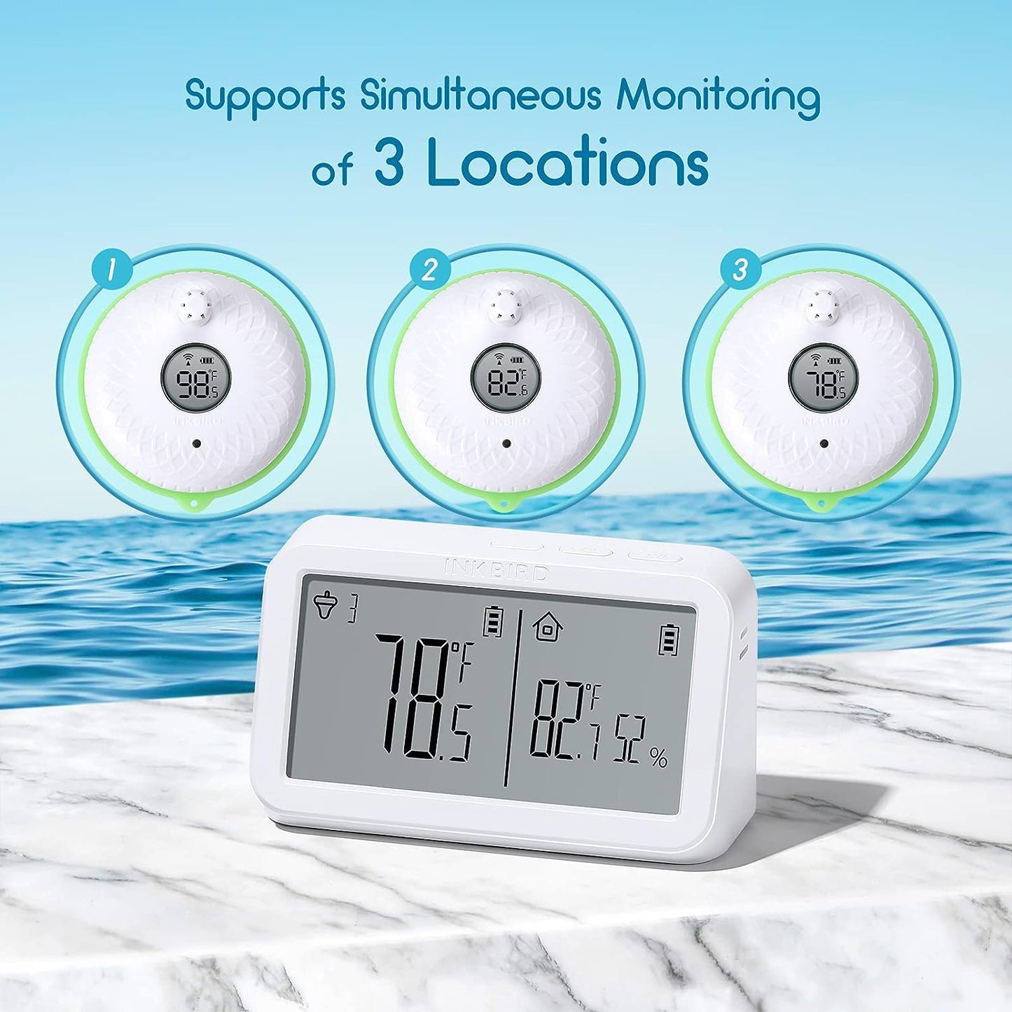 Wireless Pool Thermometer Set IBS-P02R