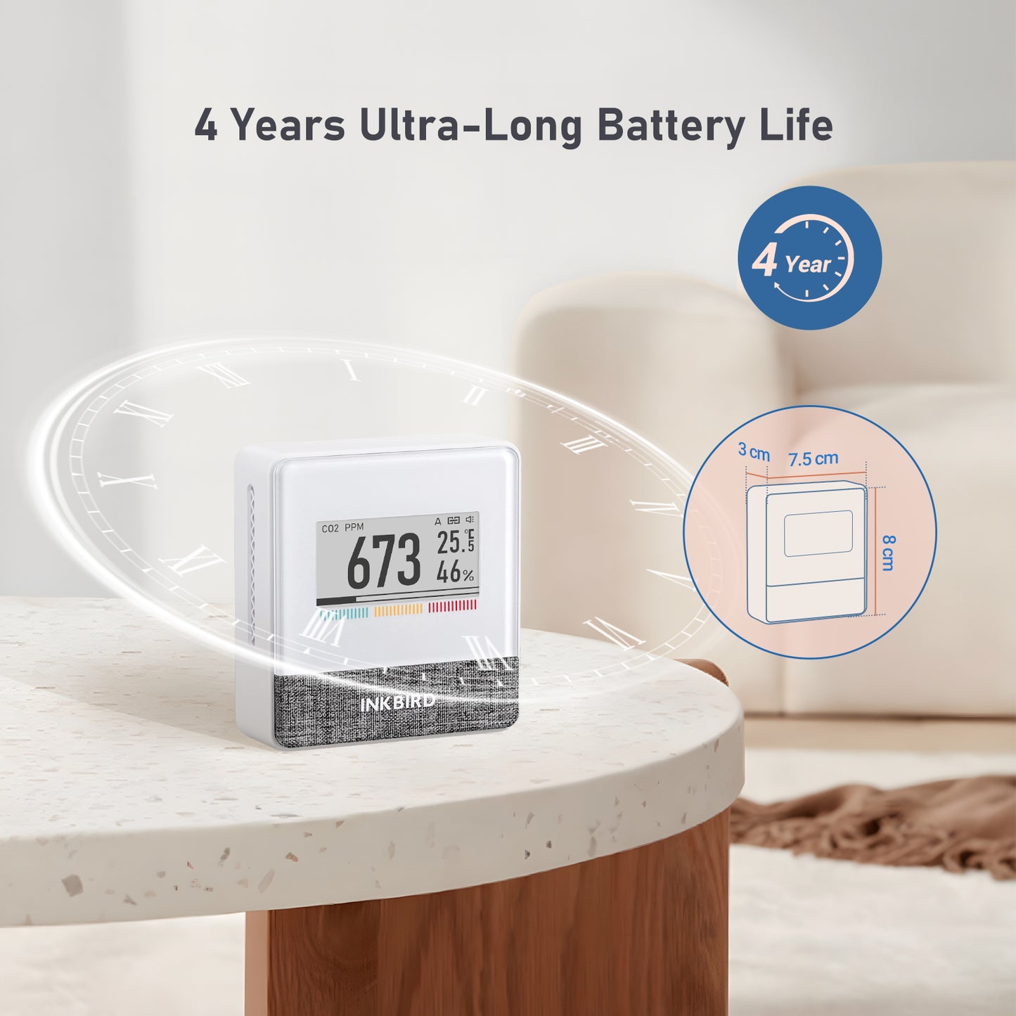 Wireless 4-in-1 Air Quality Monitor IAM-T1