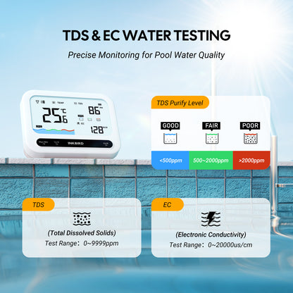 3-in-1 Smart Monitor Water Quality Pool Thermometer Set IBS-P04R