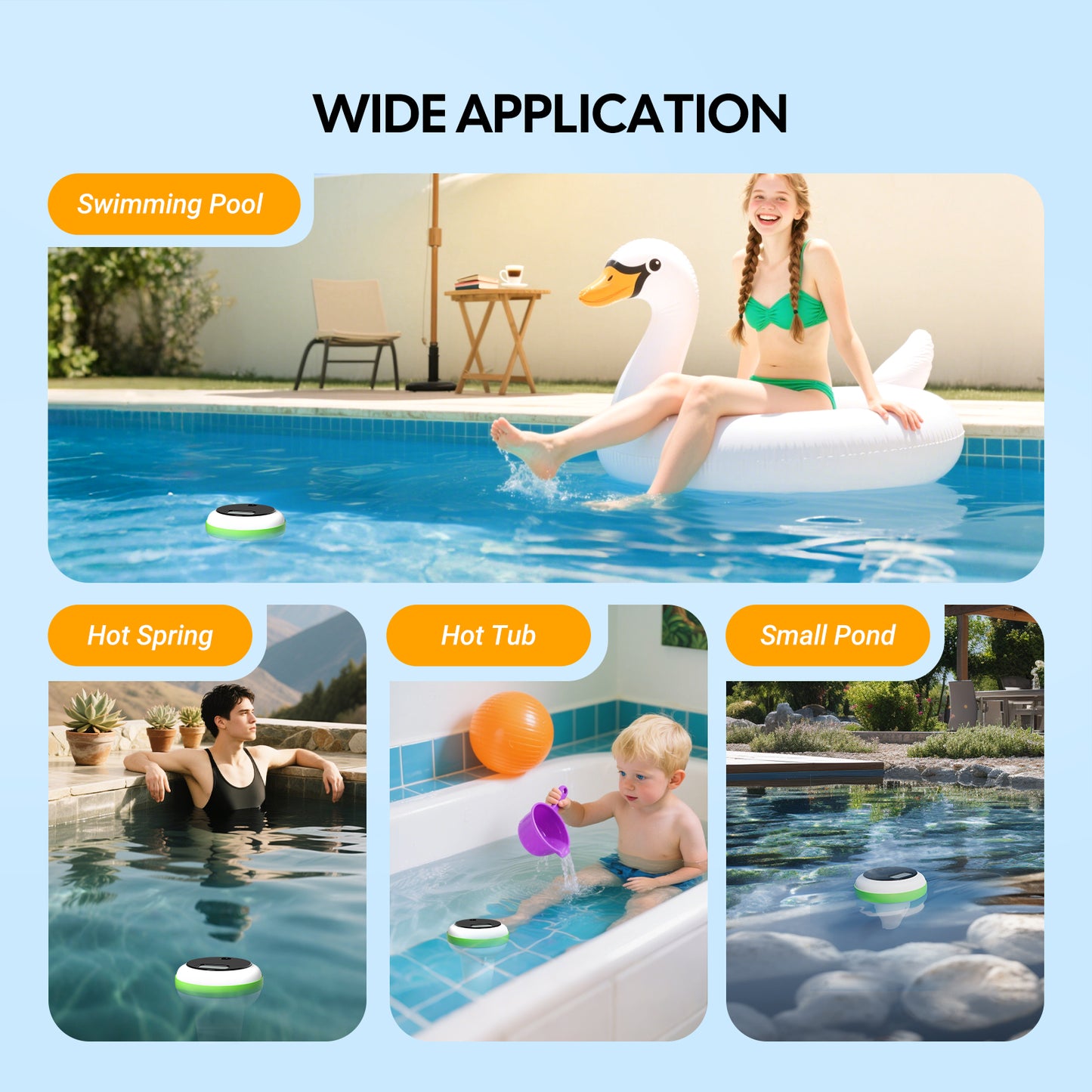 3-in-1 Smart Monitor Water Quality Pool Thermometer Set IBS-P04R