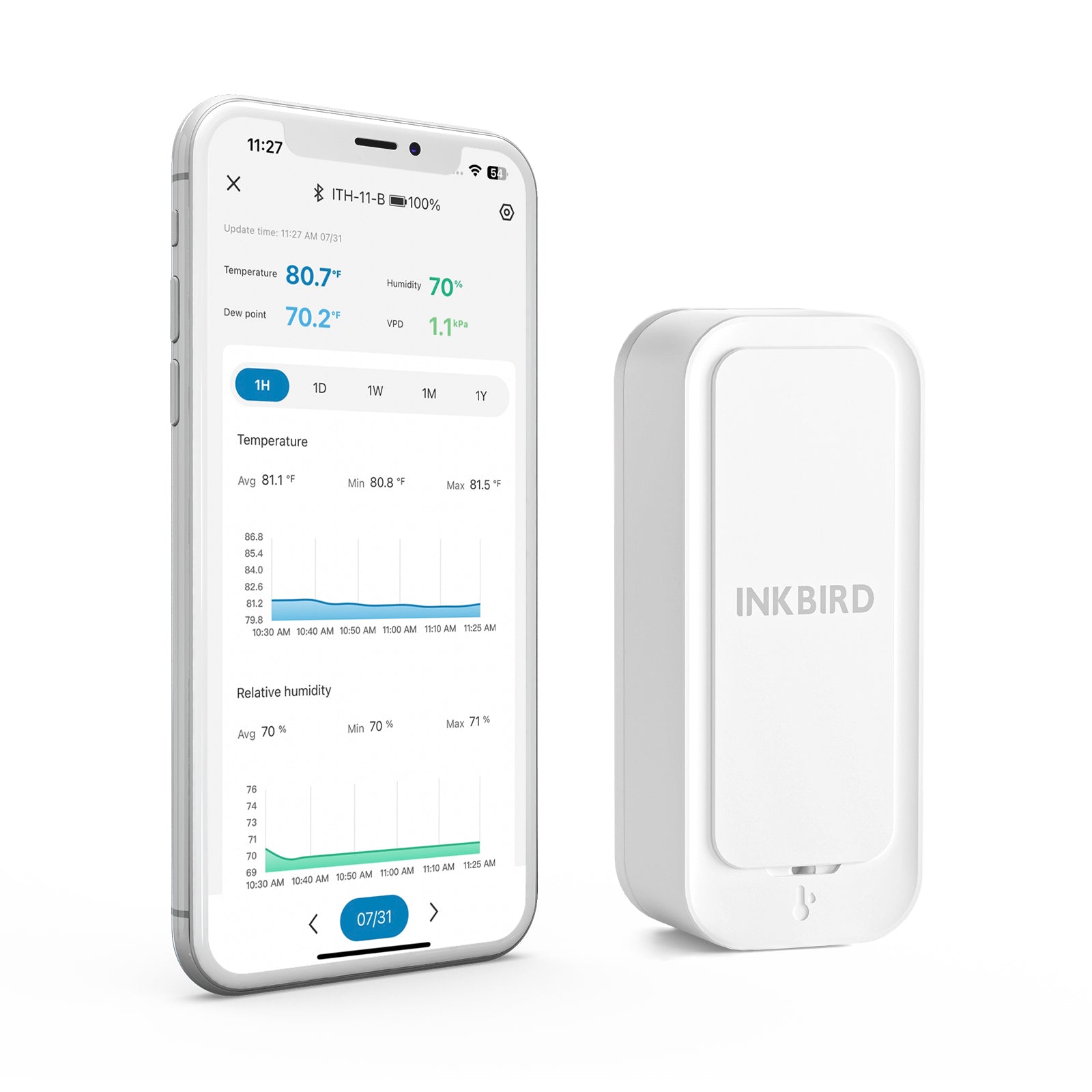 Bluetooth Hygrometer Thermometer ITH - 11 - B - INKBIRD