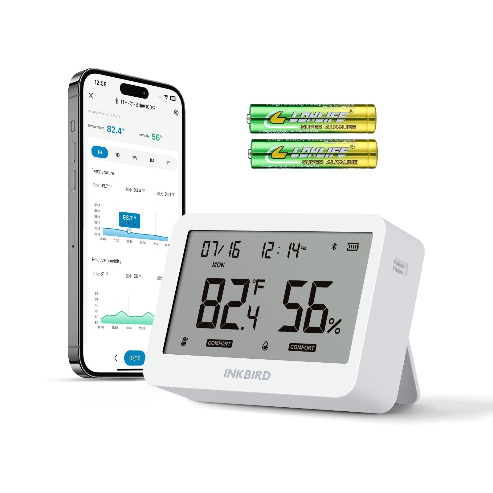 Bluetooth Hygrometer Thermometer ITH - 21 - B - INKBIRD