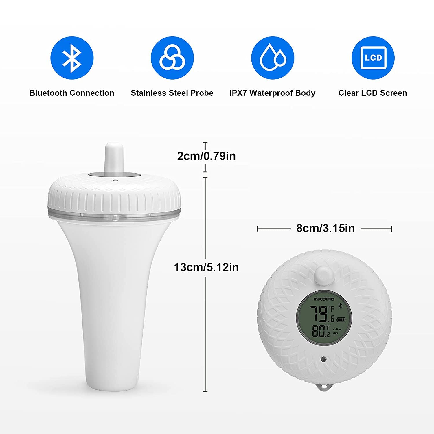 Bluetooth Pool Thermometer IBS - P01B - INKBIRD
