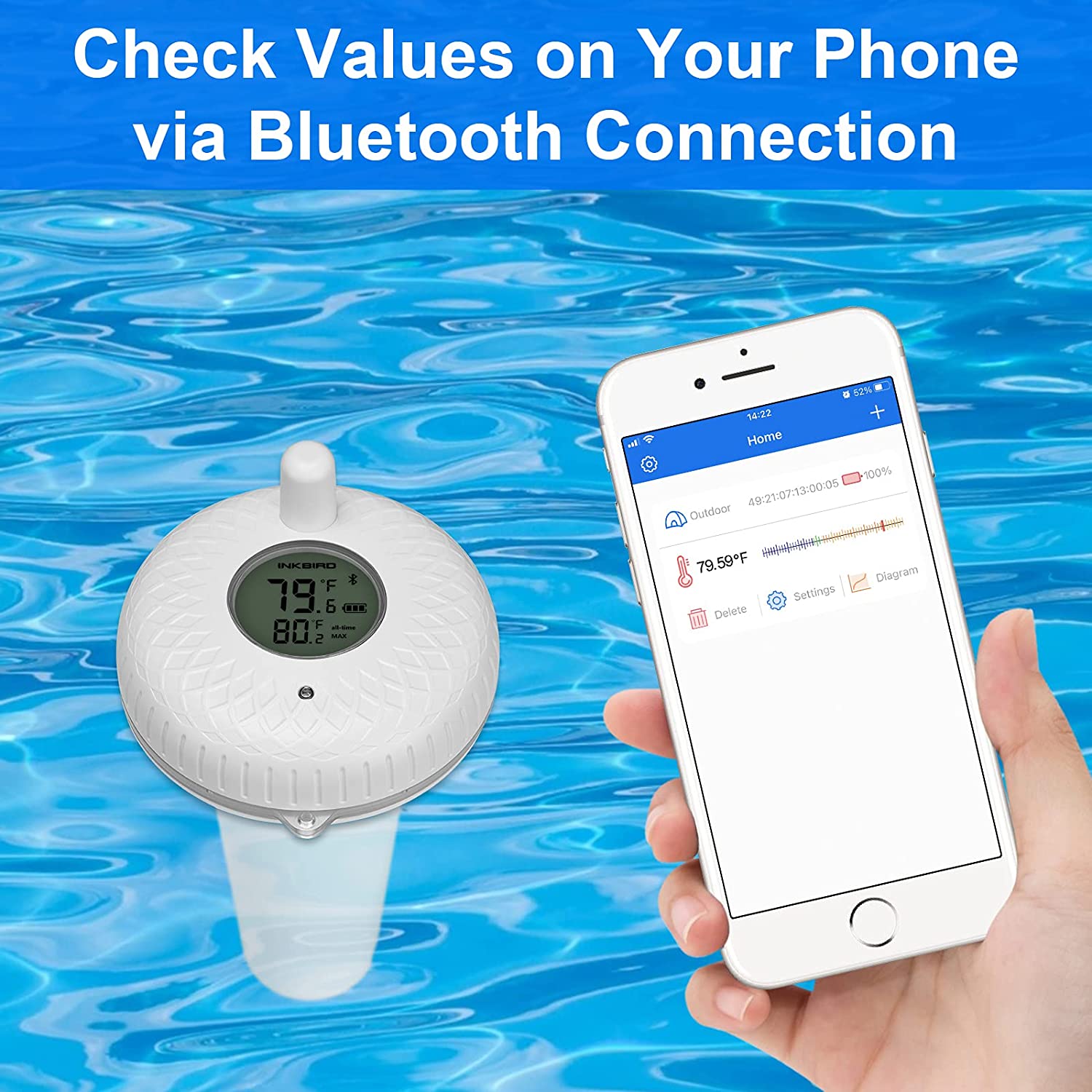 Bluetooth Pool Thermometer IBS - P01B - INKBIRD