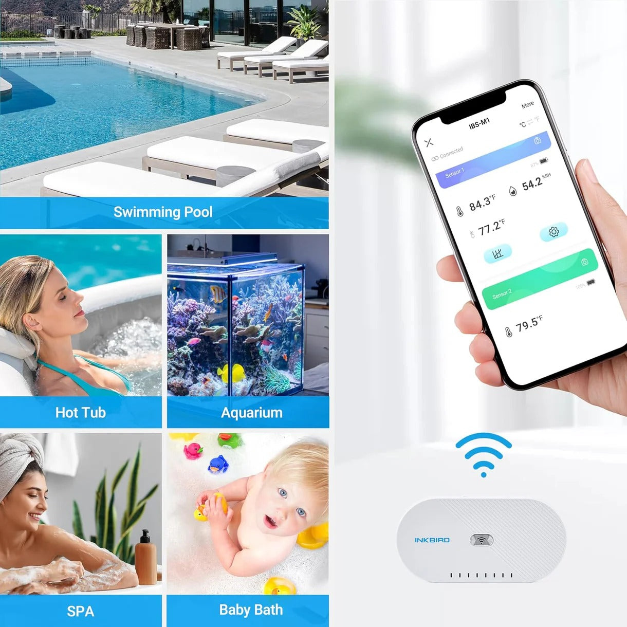 IBS-P01R for Swimming Pool, Hot Tub, Aquarium, Spa, and Baby Bath