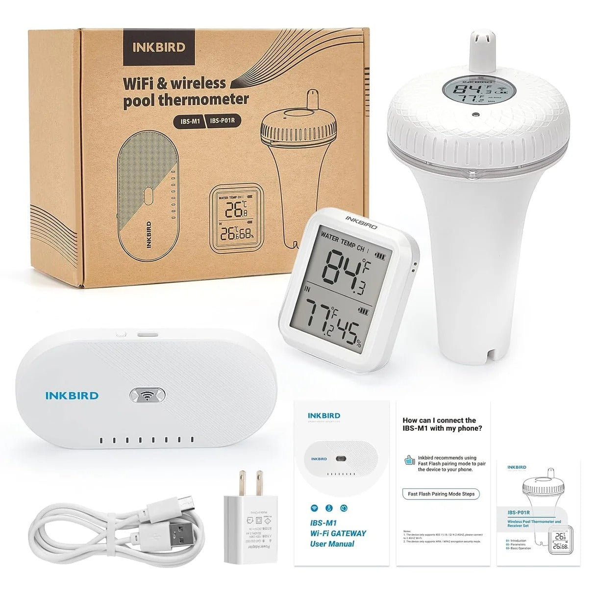 IBS-P01R Pool Thermometer Set Package Contents