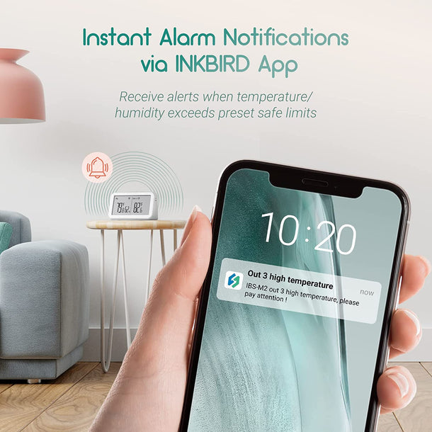 IBS-P02R Instant Alarm Notifications via INKBIRD App