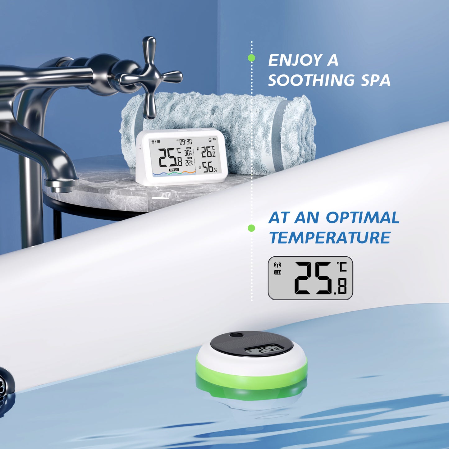 IBS-P03R Pool Thermometer Set for Soothing Spa