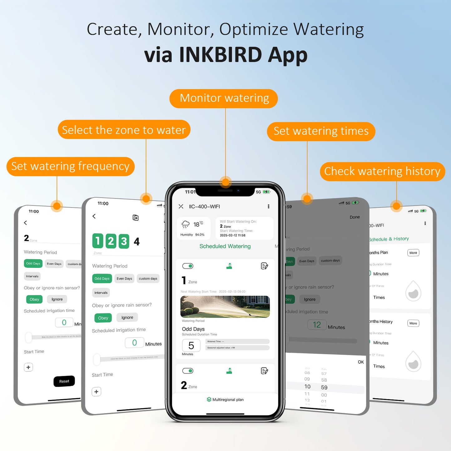 IIC-400-WIFI Smart Sprinkler Controller App Interface
