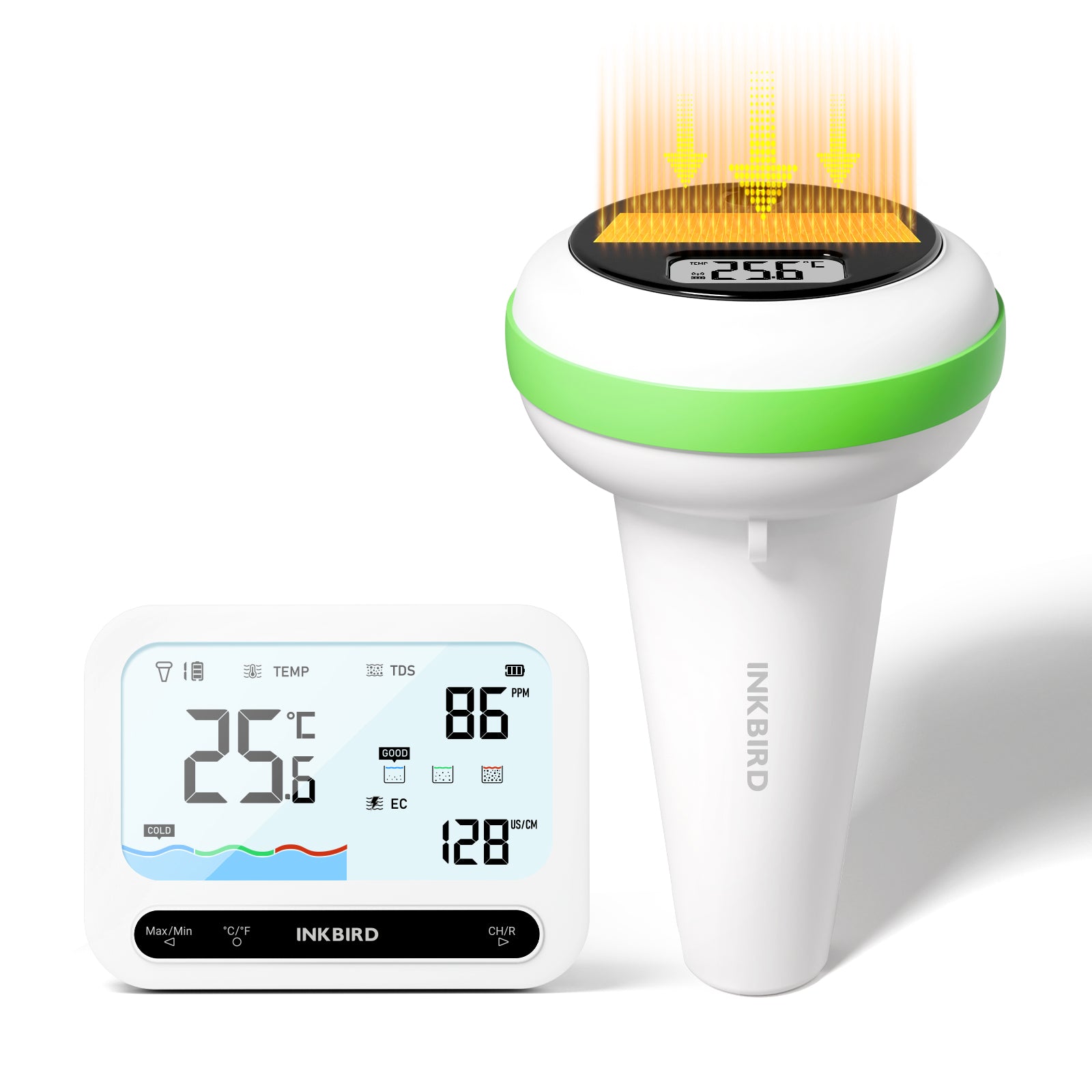 3-in-1 Smart Monitor Water Quality Pool Thermometer Set IBS-P04R ...