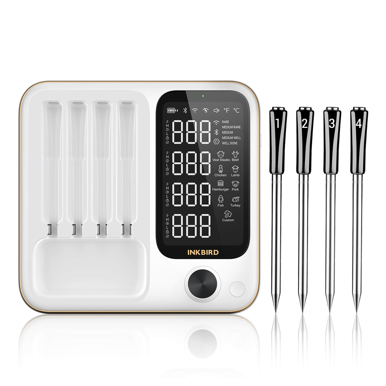 WiFi & Bluetooth Meat Thermometer INT-14-BW