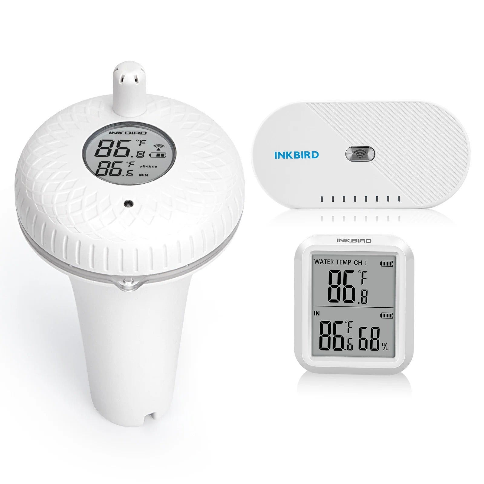 INKBIRD Wireless Pool Thermometer Set IBS-P01R with WiFi Gateway IBS-M1