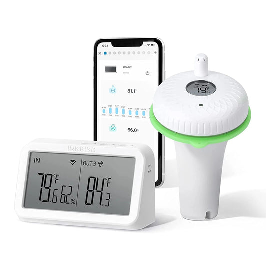INKBIRD Wireless Pool Thermometer Set IBS-P02R with WiFi Gateway IBS-M2