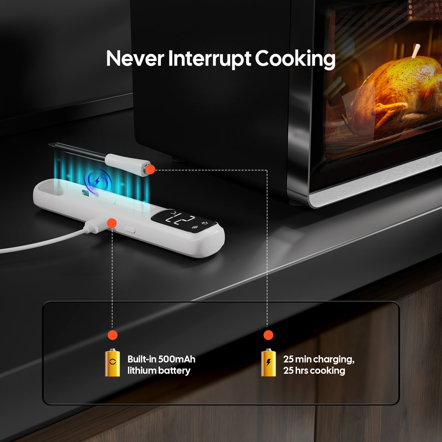 INT-11I-B Built-in Battery with 25-Hour Cooking Time