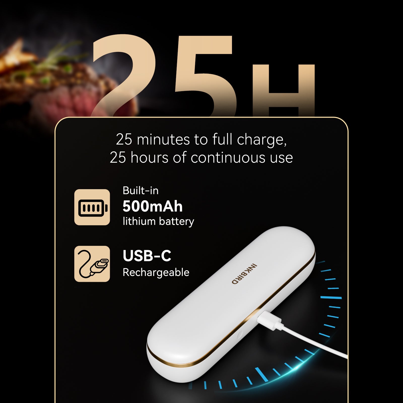 INT-11S-B 25-Min Charging for 25-Hour Use