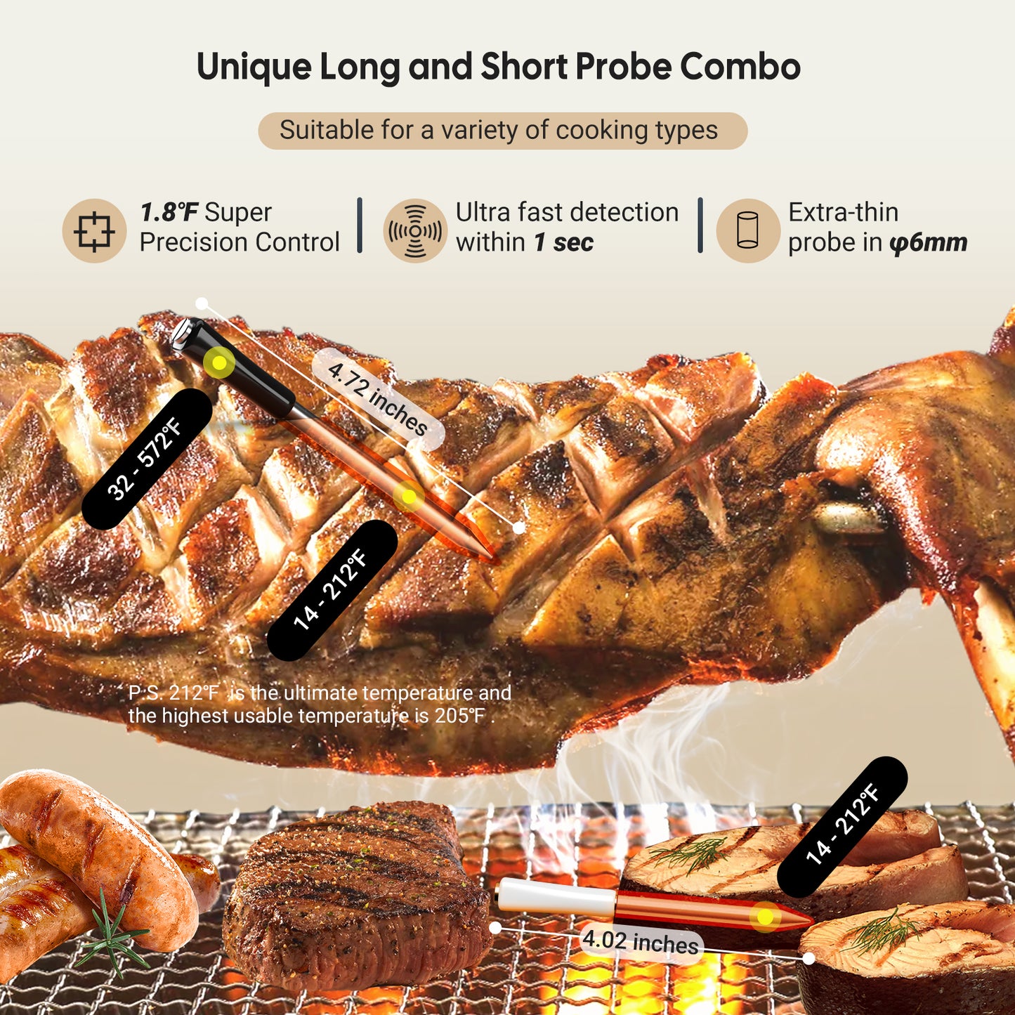 INT-12-BW Long and Short Probe Specifications