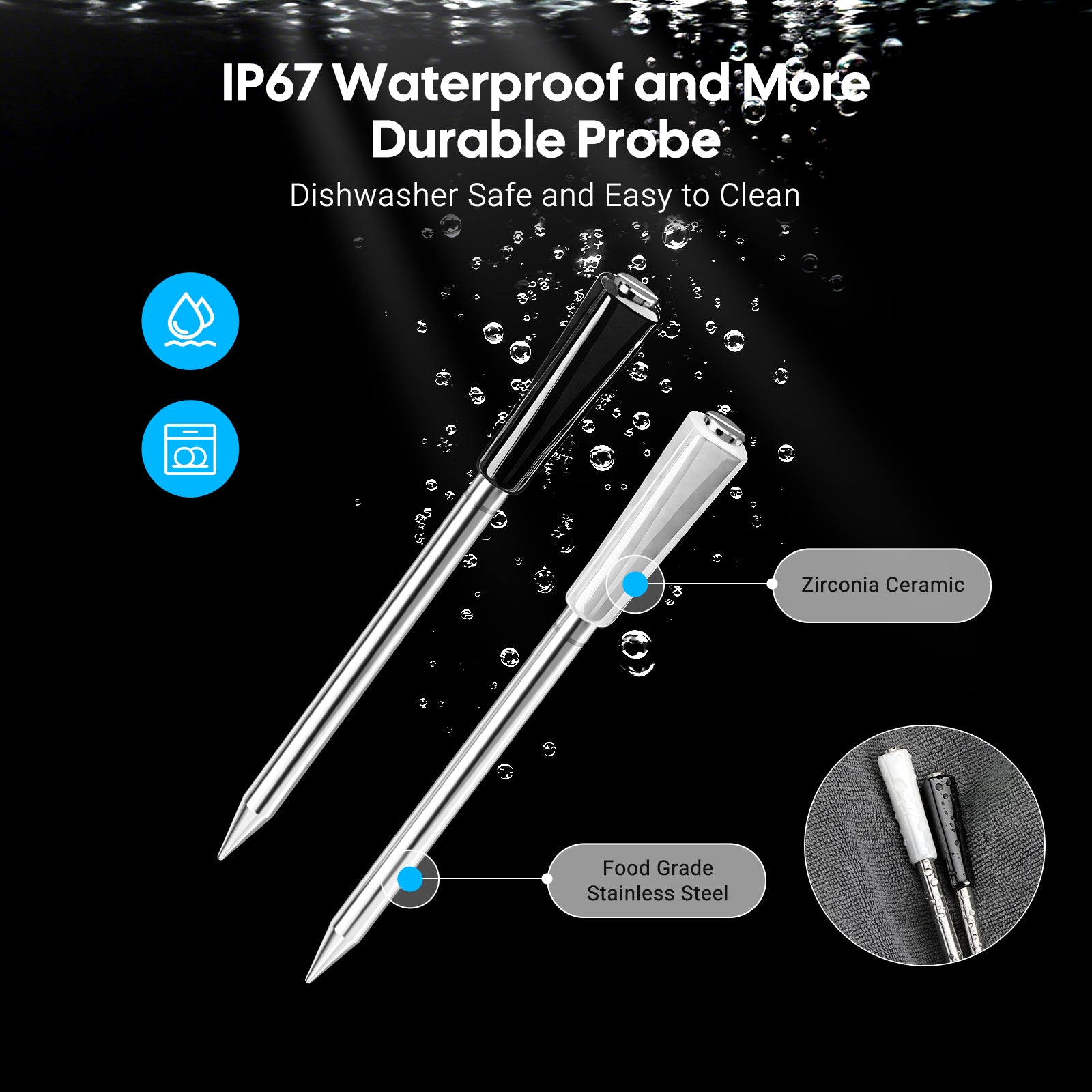 INT-12E-BW IP67 Waterproof and Durable Probes