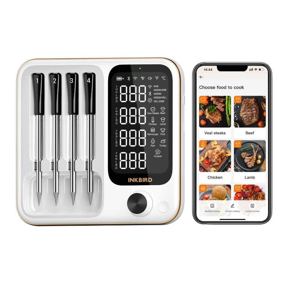 INT-14-BW Wireless Thermometer White Base