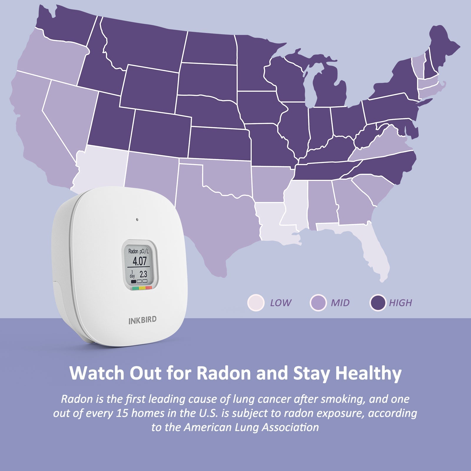 Radon Detector INK - RD3 - INKBIRD