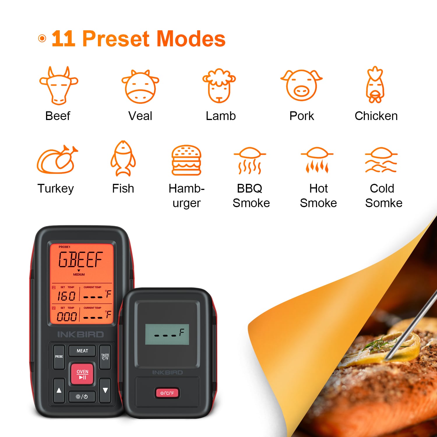 Remote BBQ Thermometer IRF - 2SA - INKBIRD