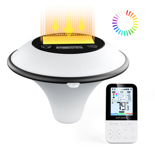 Solar-Powered Wireless Pool Thermometer IBS-P05R with Indoor Monitor