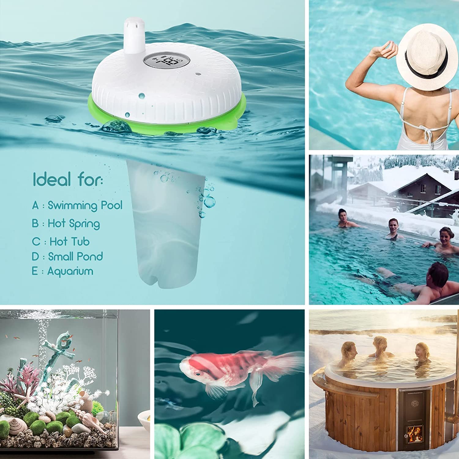 Wireless Pool Thermometer Set IBS - P02R with WIFI Gateway IBS - M2 - INKBIRD