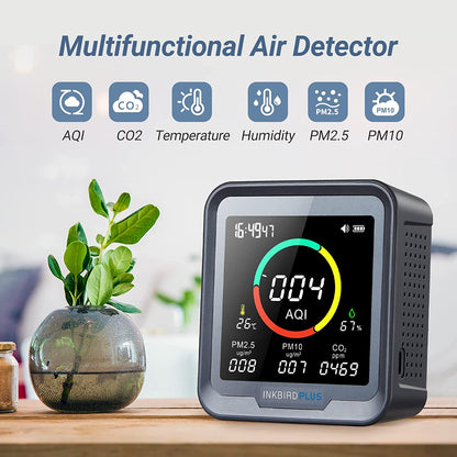 INKBIRDPLUS 6-in-1 PTH-9A Indoor CO2 Detector